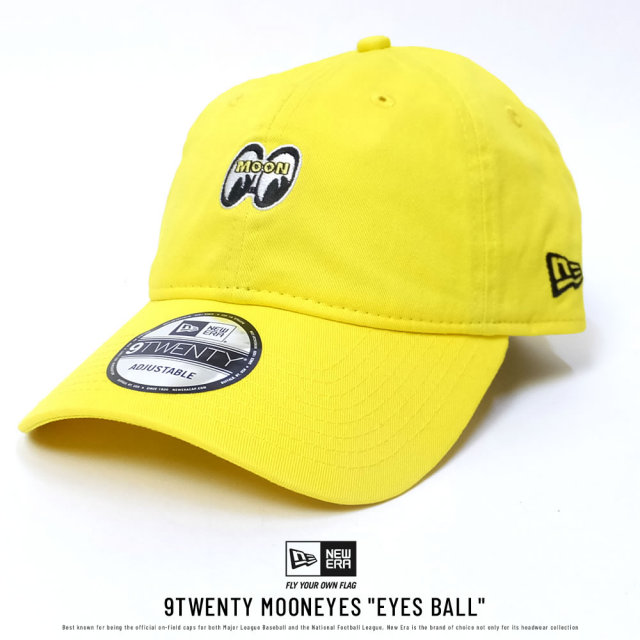 NEW ERA ニューエラ カーブバイザーキャップ 9TWENTY クロスストラップ MOONEYES ムーンアイズ EYES BALL イエロー (11558005)