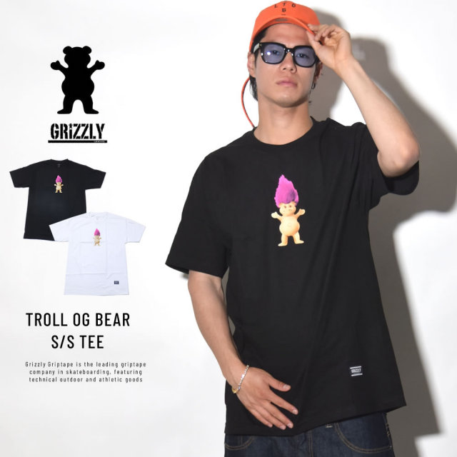 GRIZZLY グリズリー 半袖Tシャツ TROLL OG BEAR S/S TEE (GMB1801P32)