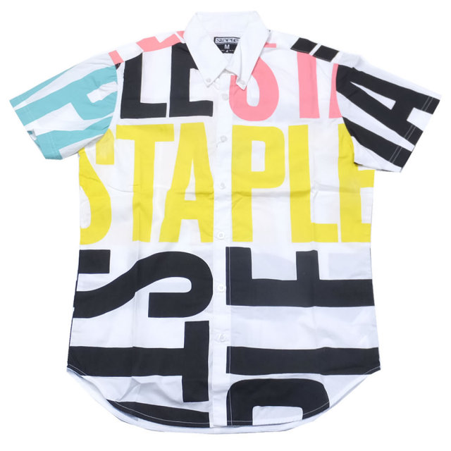 STAPLE ステイプル 半袖シャツ DECO WOVEN SHIRT (1804W753)