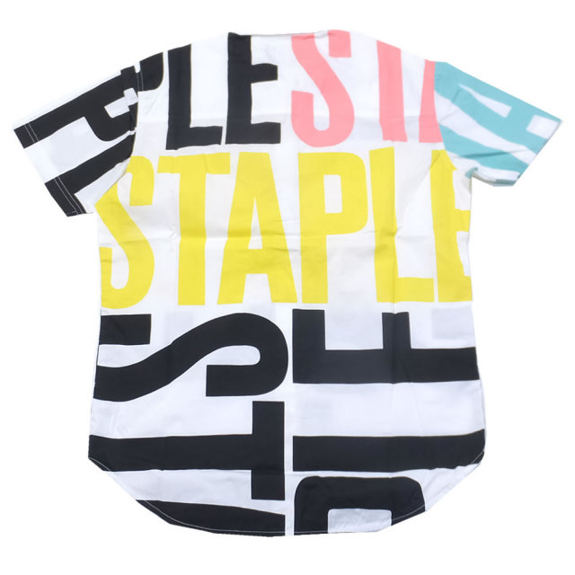 STAPLE ステイプル 半袖シャツ DECO WOVEN SHIRT (1804W753)