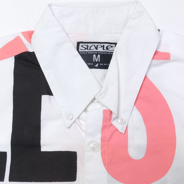 STAPLE ステイプル 半袖シャツ DECO WOVEN SHIRT (1804W753)