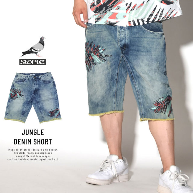 STAPLE ステイプル デニムショーツ JUNGLE DENIM SHORT (1805D4842)