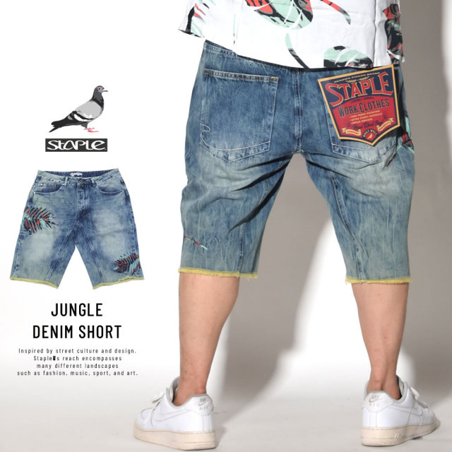 STAPLE ステイプル デニムショーツ JUNGLE DENIM SHORT (1805D4842)
