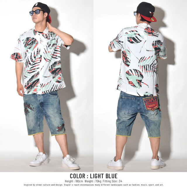 STAPLE ステイプル デニムショーツ JUNGLE DENIM SHORT (1805D4842)
