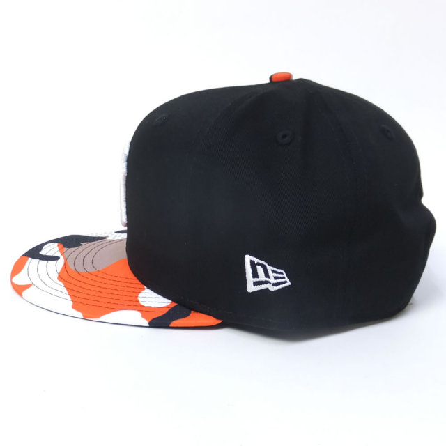 NEW ERA ニューエラ フラットバイザーキャップ 9FIFTY カラーカモ ニューヨーク・ヤンキース ブラック×スノーホワイト レッドカモバイザー (11557257)