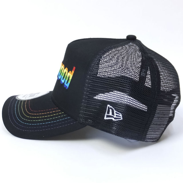 NEW ERA ニューエラ メッシュキャップ 9FORTY Aフレーム トラッカー ハリウッド レインボー ブラック (11557363)
