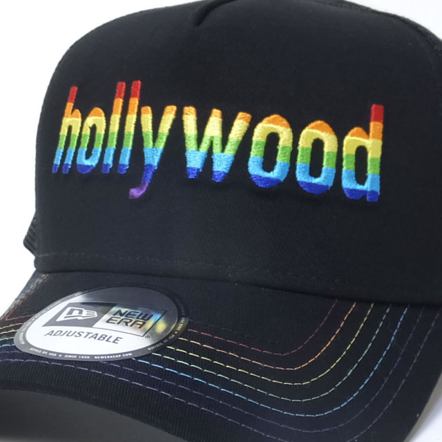 NEW ERA ニューエラ メッシュキャップ 9FORTY Aフレーム トラッカー ハリウッド レインボー ブラック (11557363)