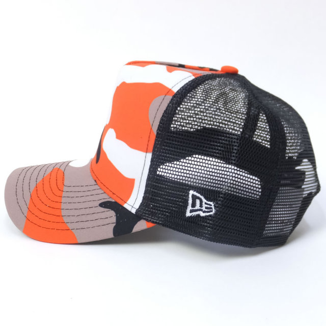 NEW ERA ニューエラ メッシュキャップ 9FORTY Aフレーム トラッカー カラーカモ レッドカモ ブラックメッシュ (11557385)