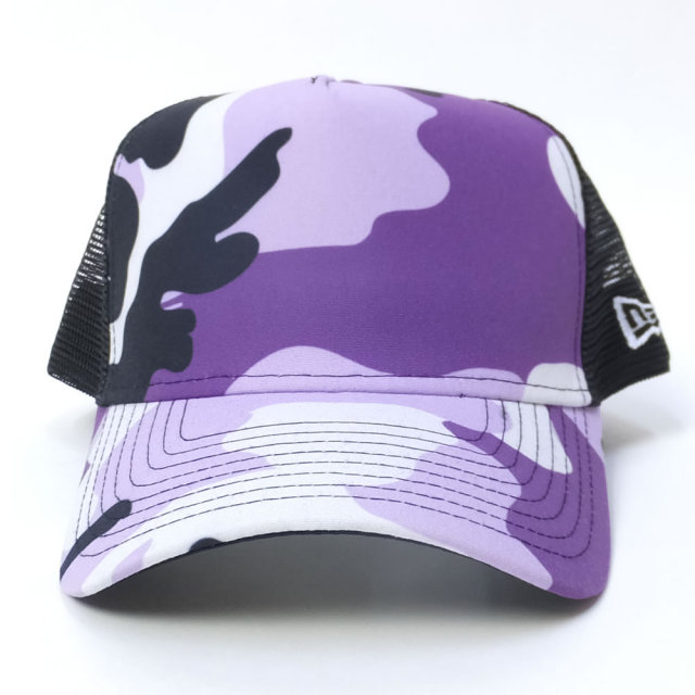 NEW ERA ニューエラ メッシュキャップ 9FORTY Aフレーム トラッカー カラーカモ パープルカモ ブラックメッシュ (11557386)