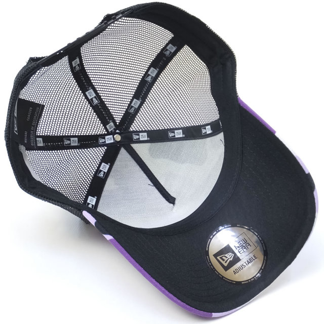 NEW ERA ニューエラ メッシュキャップ 9FORTY Aフレーム トラッカー カラーカモ パープルカモ ブラックメッシュ (11557386)
