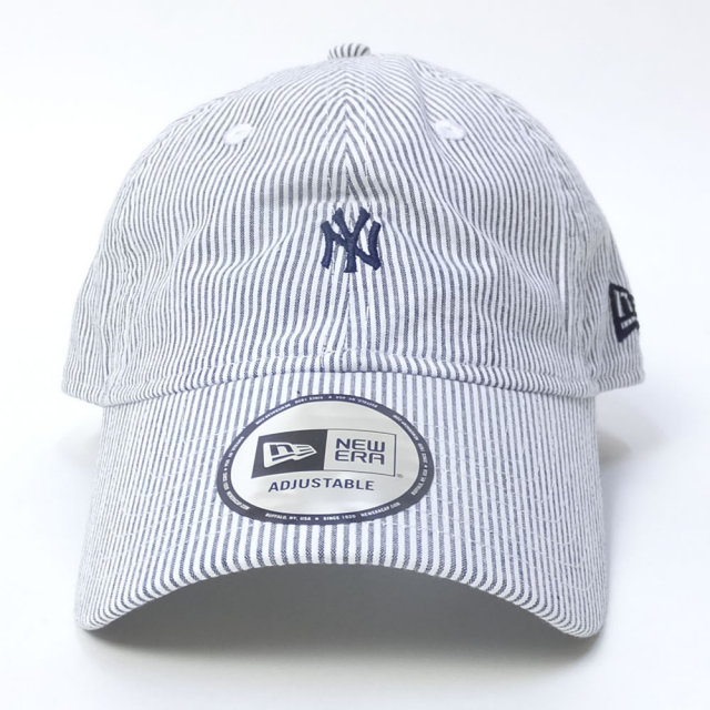 NEW ERA ニューエラ カーブバイザーキャップ 9THIRTY シアサッカー ニューヨーク・ヤンキース ブラック (11557435)