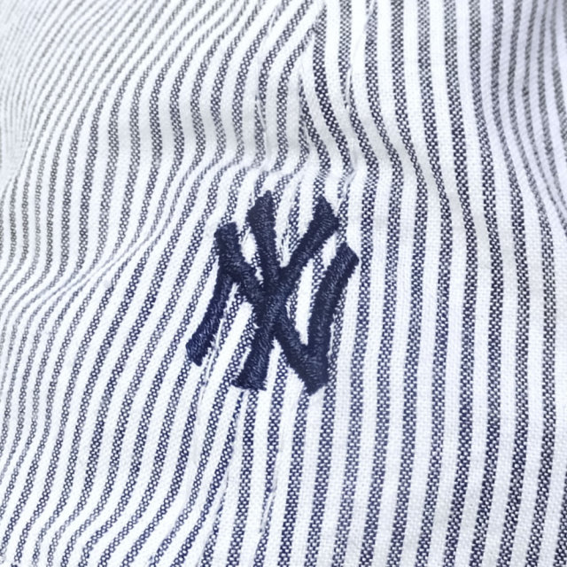 NEW ERA ニューエラ カーブバイザーキャップ 9THIRTY シアサッカー ニューヨーク・ヤンキース ブラック (11557435)