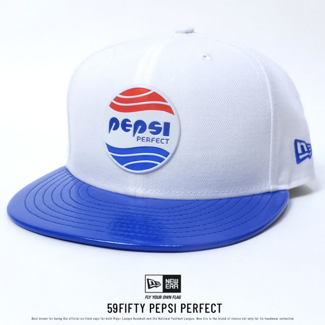NEW ERA ニューエラ フラットバイザーキャップ コラボ 9FIFTY ペプシ パーフェクト ホワイト ブルー (11557944)