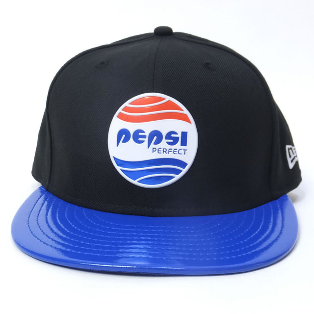 NEW ERA ニューエラ フラットバイザーキャップ コラボ 9FIFTY ペプシ パーフェクト ブラック ブルーバイザー (11557946)