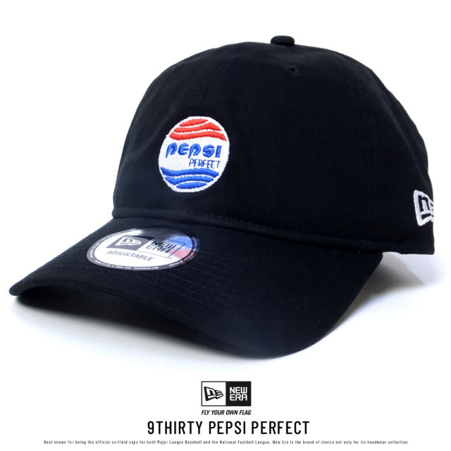 NEW ERA ニューエラ カーブバイザーキャップ コラボ 9THIRTY クロスストラップ ペプシ パーフェクト ブラック (11557990)