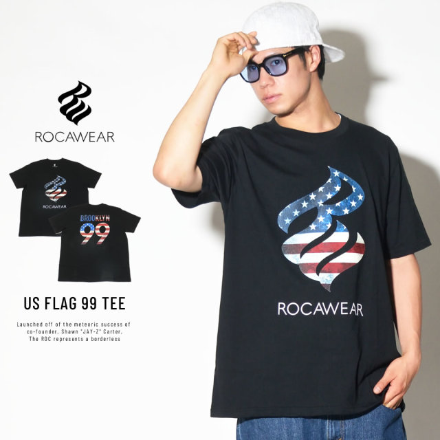 ROCAWEAR ロカウェア 半袖Tシャツ US FLAG 99 TEE (RW182T01)