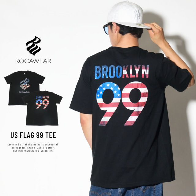 ROCAWEAR ロカウェア 半袖Tシャツ US FLAG 99 TEE (RW182T01)