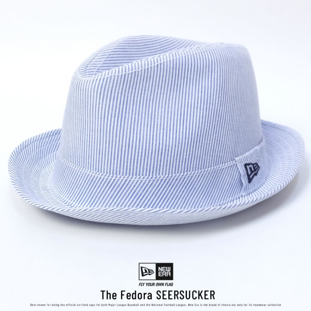 NEW ERA ニューエラ フェドラハット The Fedora フェドーラ シアサッカー ブルー (11557148)