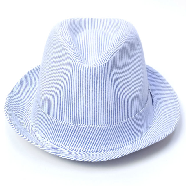 NEW ERA ニューエラ フェドラハット The Fedora フェドーラ シアサッカー ブルー (11557148)