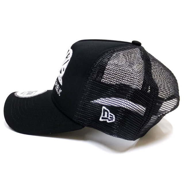 NEW ERA ニューエラ メッシュキャップ 9FORTY Aフレーム トラッカー カリフォルニアリパブリック ラインアート ブラック (11557404)