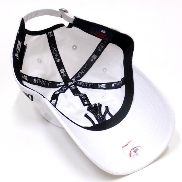 NEW ERA ニューエラ カーブバイザーキャップ 9TWENTY クロスストラップ オックスフォード ニューヨーク・ヤンキース ホワイト×ブラック (11557483)