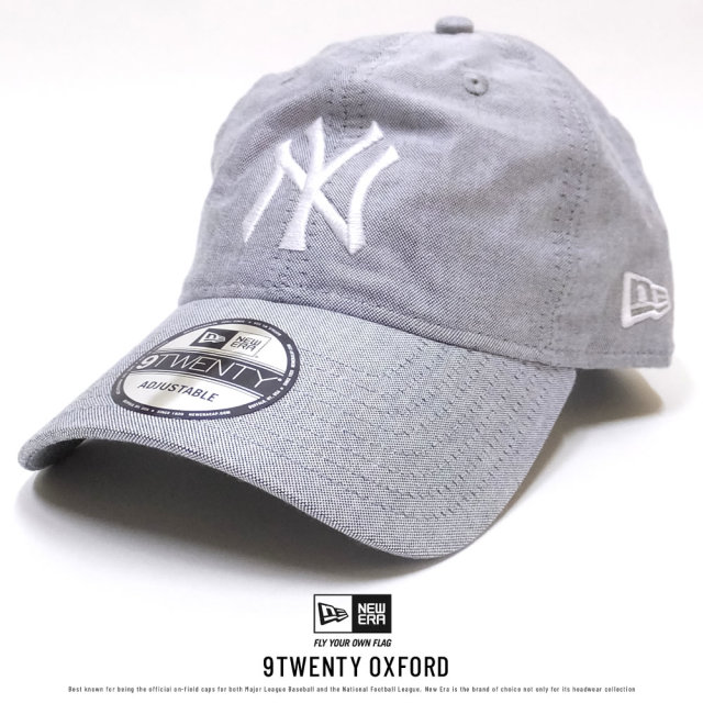 NEW ERA ニューエラ カーブバイザーキャップ 9TWENTY クロスストラップ オックスフォード ニューヨーク・ヤンキース ブラック×ホワイト (11557485)