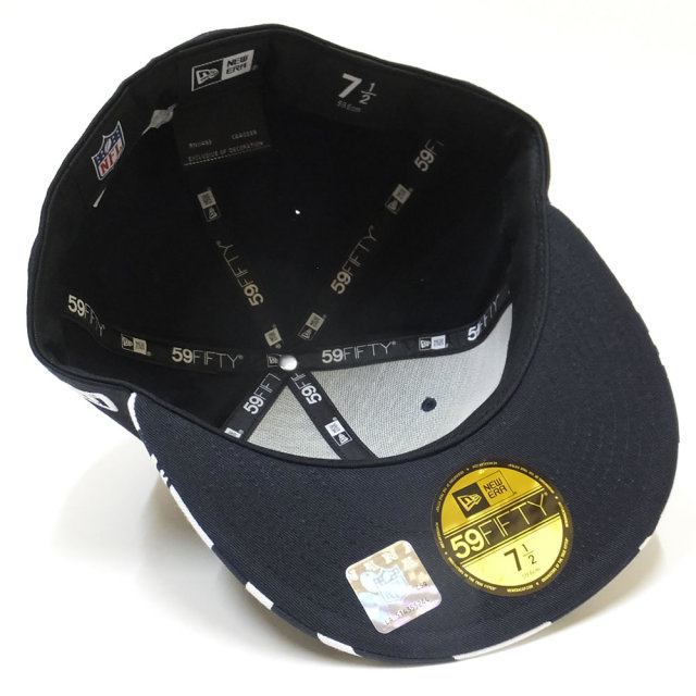NEW ERA ニューエラ フラットバイザーキャップ 59FIFTY タイガーストライプカモ ネイビー/ホワイト オークランド・レイダース ネイビー×カモバイザー (11557521)