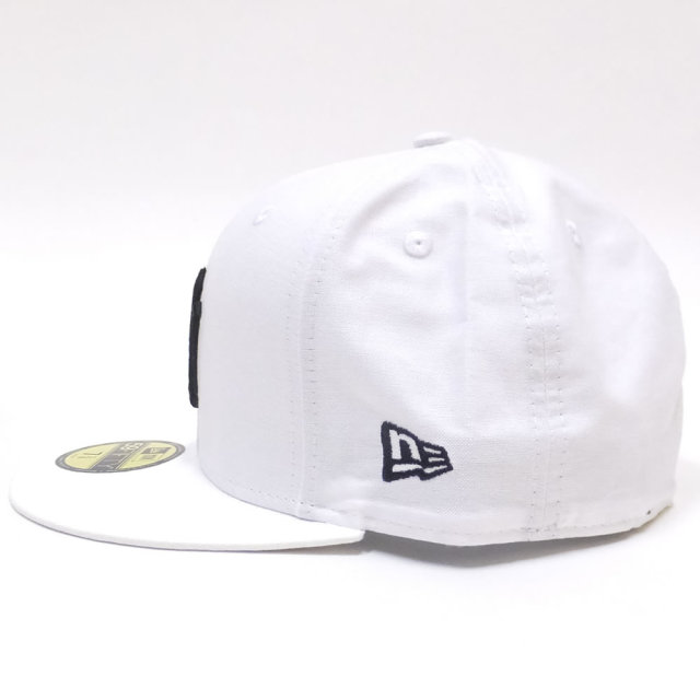 NEW ERA ニューエラ フラットバイザーキャップ 59FIFTY オックスフォード ニューヨーク・ヤンキース ホワイト×ブラック (11557545)