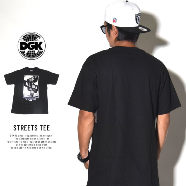 DGK ディージーケー 半袖Tシャツ STREETS TEE ブラック (DT-4157)