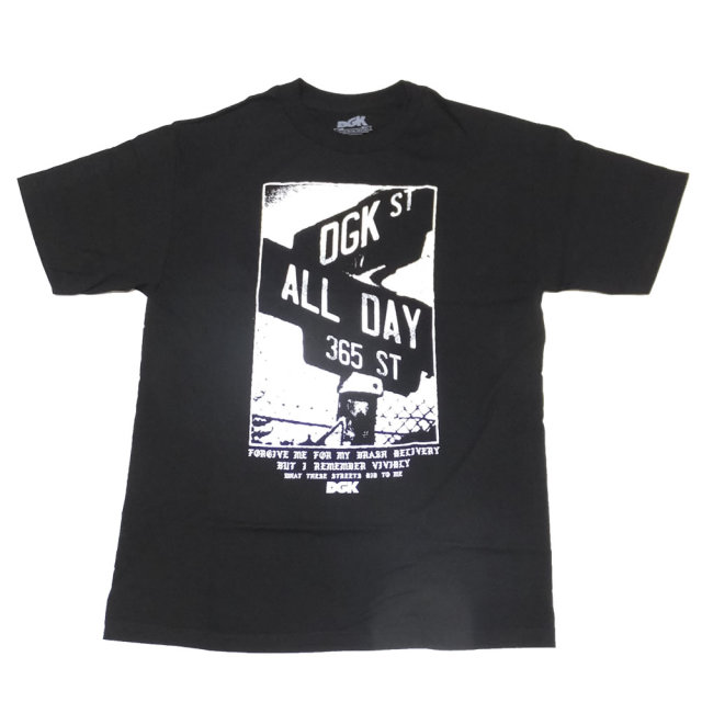 DGK ディージーケー 半袖Tシャツ STREETS TEE ブラック (DT-4157)