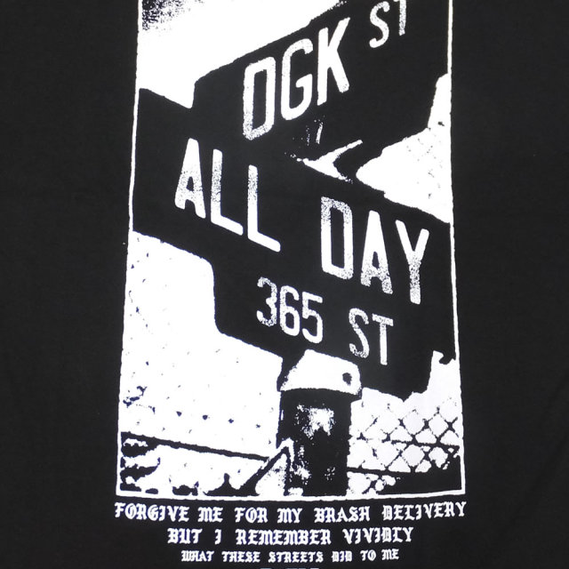 DGK ディージーケー 半袖Tシャツ STREETS TEE ブラック (DT-4157)