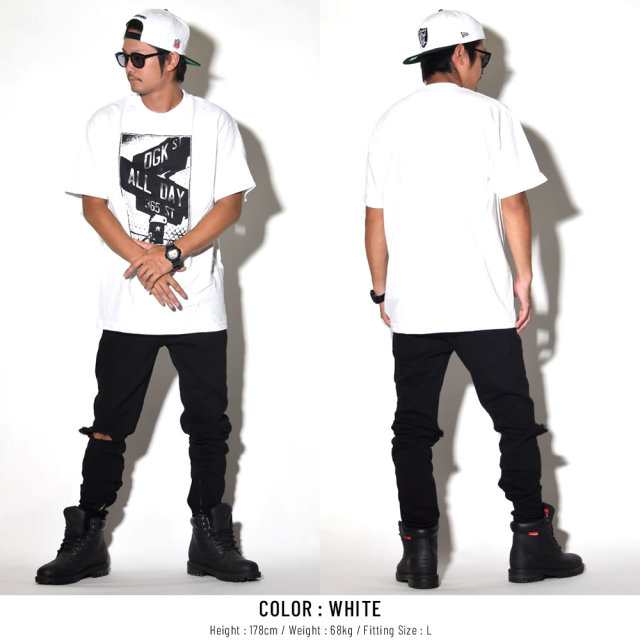 DGK ディージーケー 半袖Tシャツ STREETS TEE ホワイト (DT-4158)