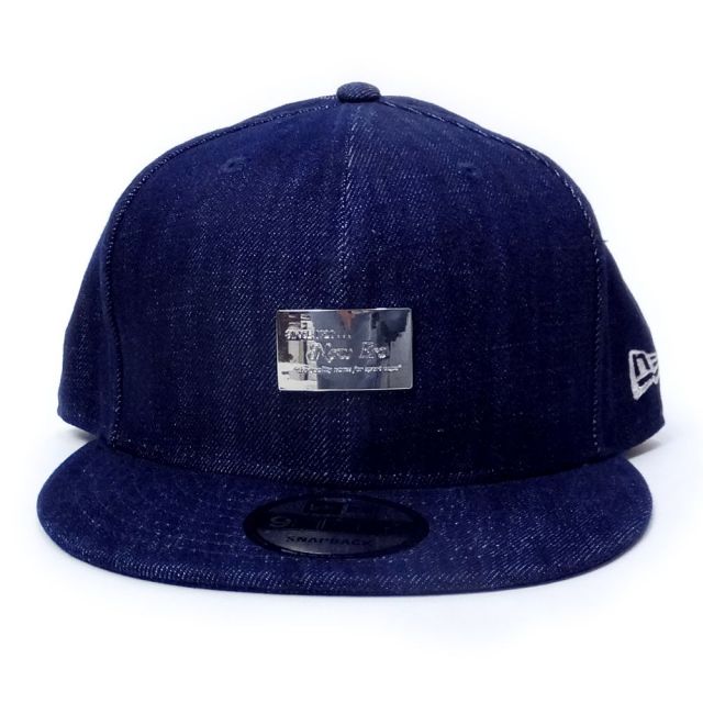 NEW ERA ニューエラ スナップバックキャップ 9FIFTY メタルプレート ニューエラオールドロゴ インディゴデニム シルバーメタル (11597915)
