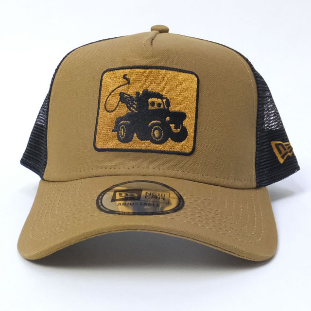 NEW ERA ニューエラ メッシュキャップ 9FORTY Aフレーム トラッカー ピクサー カーズ シルエット メーター ダックタン×ブラック (11598023)