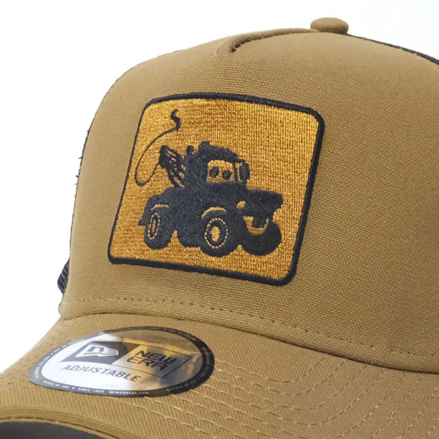 NEW ERA ニューエラ メッシュキャップ 9FORTY Aフレーム トラッカー ピクサー カーズ シルエット メーター ダックタン×ブラック (11598023)