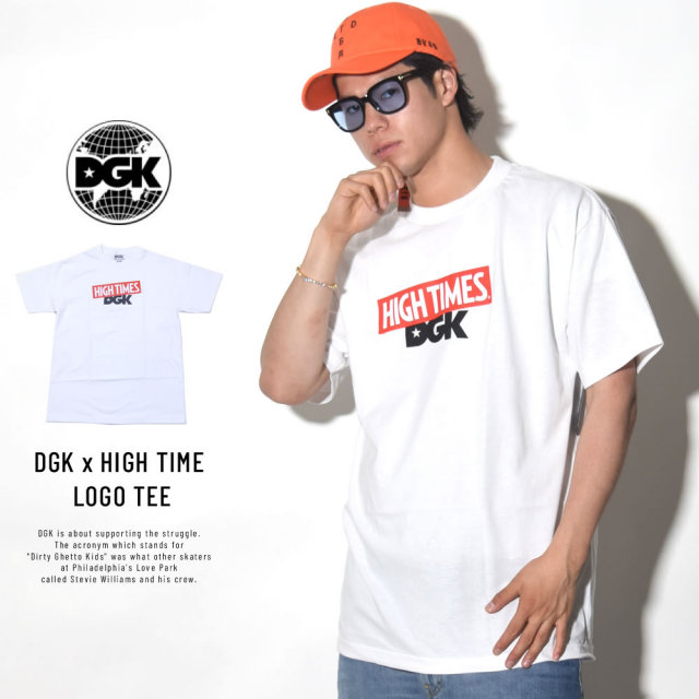 DGK ディージーケー 半袖Tシャツ DGK × HIGH TIMES LOGO TEE WHITE (PTM-1058)