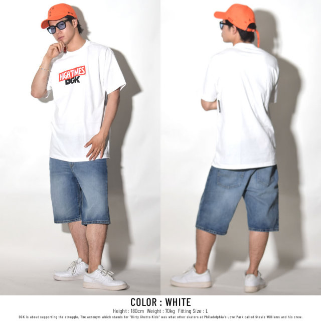DGK ディージーケー 半袖Tシャツ DGK × HIGH TIMES LOGO TEE WHITE (PTM-1058)
