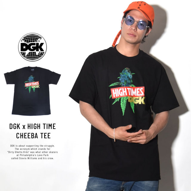 DGK ディージーケー 半袖Tシャツ DGK × HIGH TIMES CHEEBA TEE BLACK (PTM-1062)