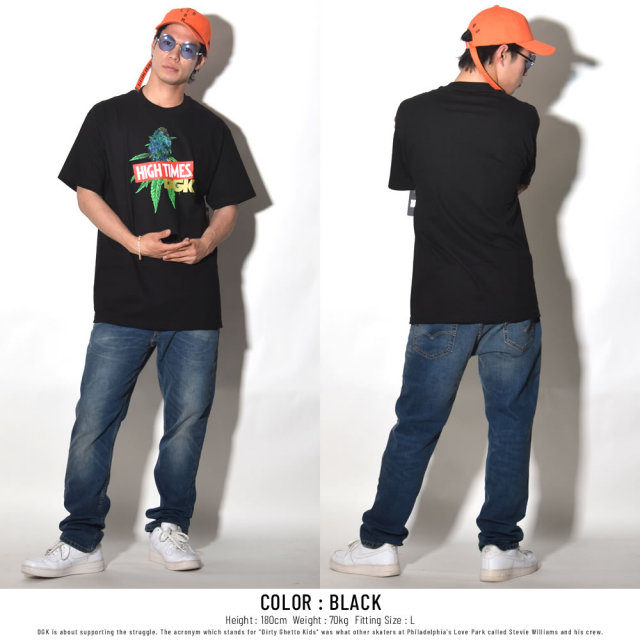 DGK ディージーケー 半袖Tシャツ DGK × HIGH TIMES CHEEBA TEE BLACK (PTM-1062)