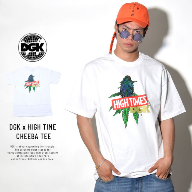 DGK ディージーケー 半袖Tシャツ DGK × HIGH TIMES CHEEBA TEE WHITE (PTM-1063)