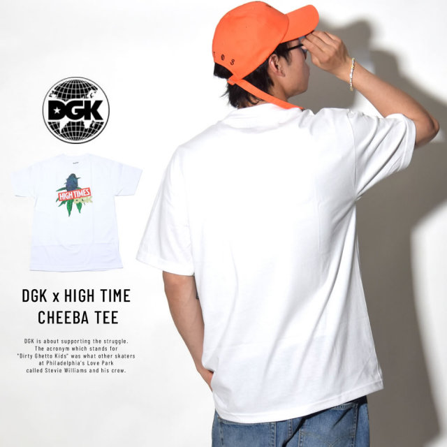 DGK ディージーケー 半袖Tシャツ DGK × HIGH TIMES CHEEBA TEE WHITE (PTM-1063)