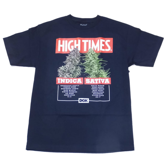 DGK ディージーケー 半袖Tシャツ DGK × HIGH TIMES OPTIONS TEE NAVY (PTM-1065)