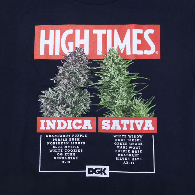 DGK ディージーケー 半袖Tシャツ DGK × HIGH TIMES OPTIONS TEE NAVY (PTM-1065)