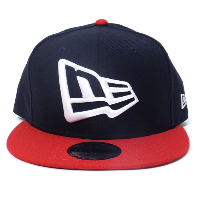 NEW ERA ニューエラ フラットバイザーキャップ 9FIFTY ニューエラフラッグ ネイビー×ホワイト スカーレットバイザー (11715684)