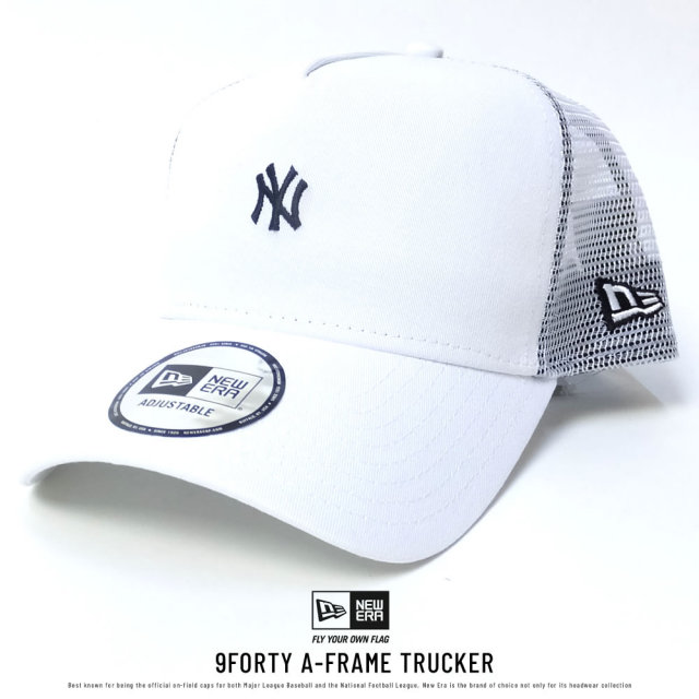 NEW ERA ニューエラ メッシュキャップ 9FORTY Aフレーム トラッカー ニューヨーク・ヤンキース ホワイト×ブラック (11715699)