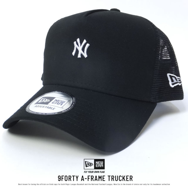 NEW ERA ニューエラ メッシュキャップ 9FORTY Aフレーム トラッカー ニューヨーク・ヤンキース ブラック×ホワイト (11715702)