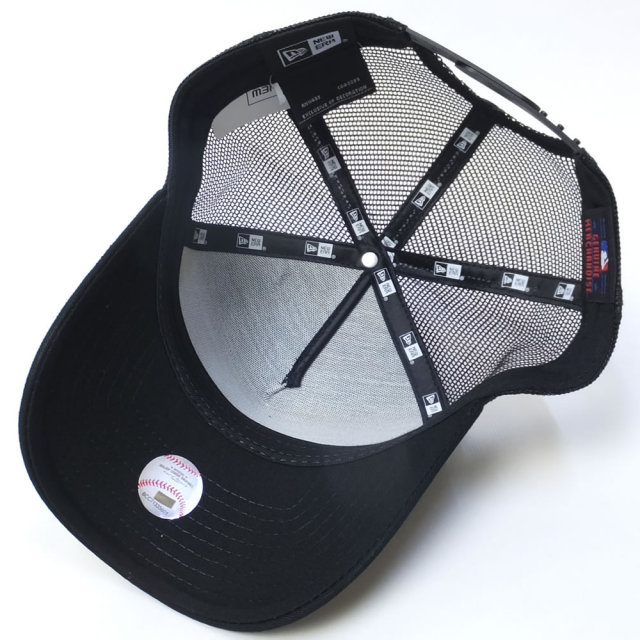 NEW ERA ニューエラ メッシュキャップ 9FORTY Aフレーム トラッカー ニューヨーク・ヤンキース ブラック×ホワイト (11715702)