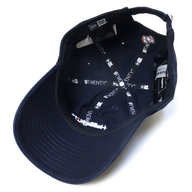 NEW ERA ニューエラ コラボ カーブバイザーキャップ 9TWENTY クロスストラップ ハローキティ スクリプト ネイビー (11715734)