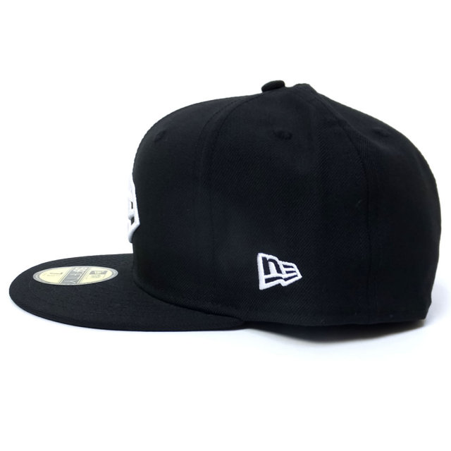 NEW ERA ニューエラ フラットバイザーキャップ 59FIFTY ニューエラフラッグ ブラック×ホワイト (11715742)