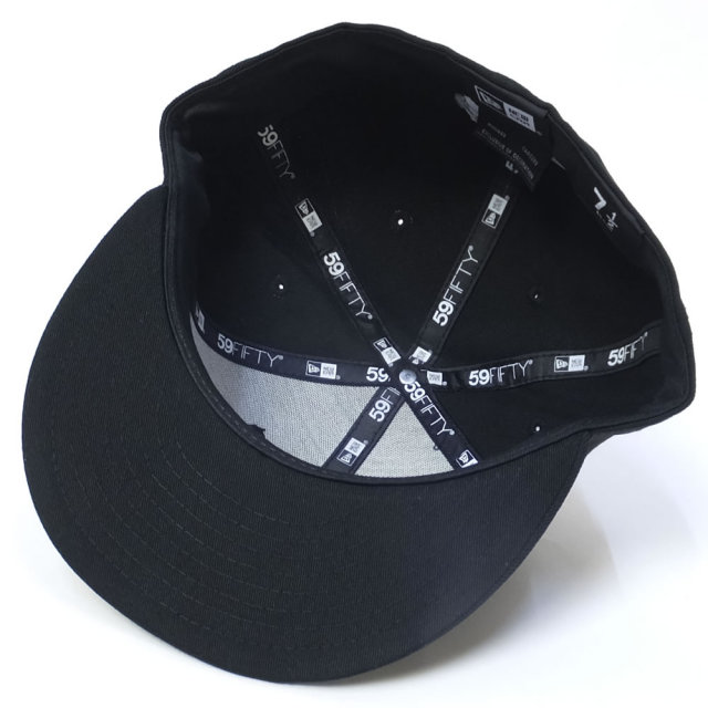 NEW ERA ニューエラ フラットバイザーキャップ 59FIFTY ニューエラフラッグ ブラック×ホワイト (11715742)